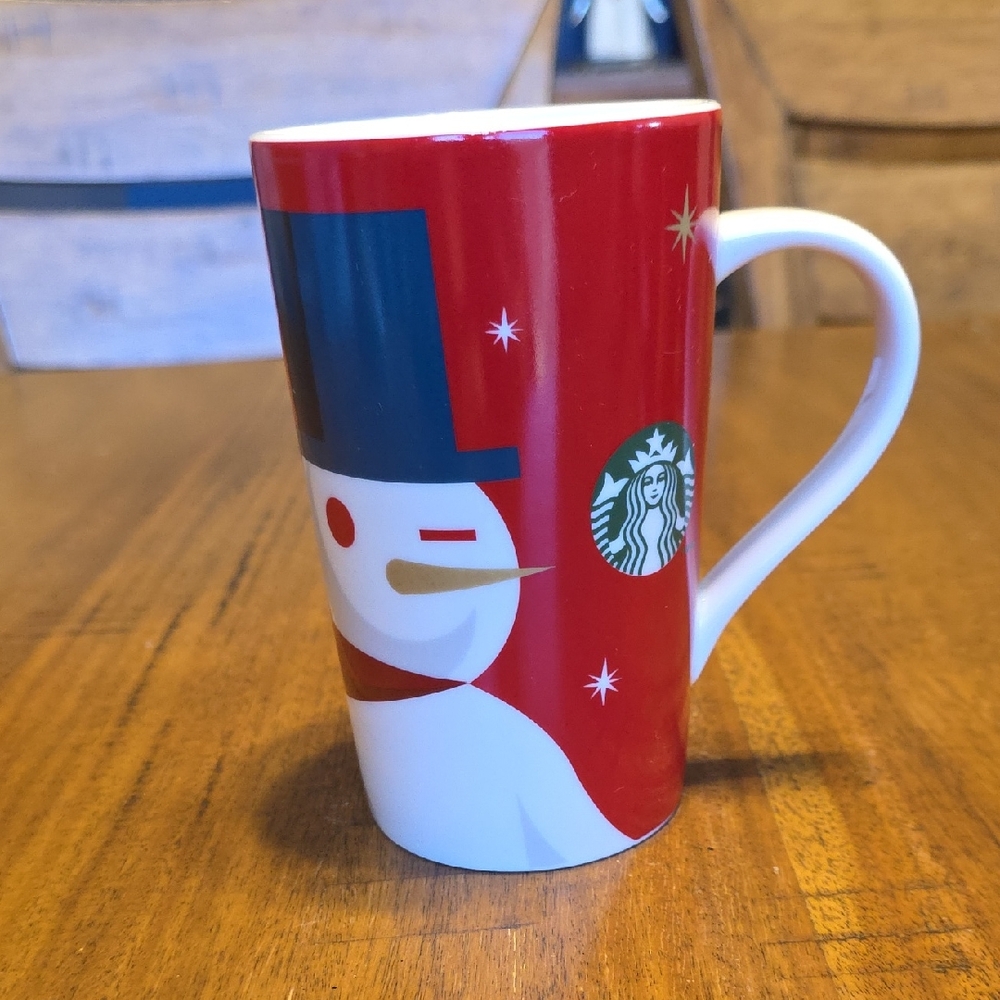 Starbucks Snowman Mug - Red, White, and Blue 2012